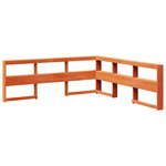 vidaXL Lit bibliothèque sans matelas cire marron 75x190 cm pin massif