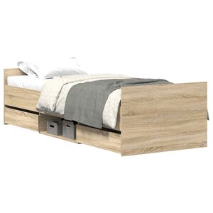 vidaXL Cadre de lit sans matelas chêne sonoma 100x200 cm