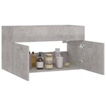 vidaXL Armoire d'évier Gris béton 80x38 5x46 cm Aggloméré