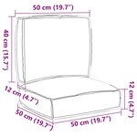 vidaXL Set de coussins de palette 2 Pièces Beige 50 x 50 x 12 cm