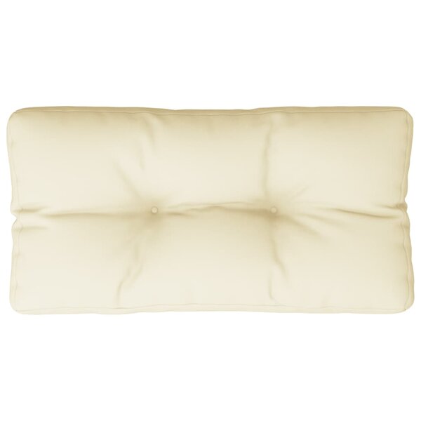 vidaXL Coussin de palette crème 70x40x12 cm tissu
