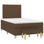 vidaXL Sommier à lattes de lit avec matelas Marron foncé 120x200 cm