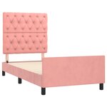 vidaXL Cadre de lit sans matelas rose 80x200 cm velours