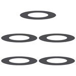 vidaXL adapté pour anneaux d'arbre plats 5 Pièces Noir Ø40 / 70 cm Acier