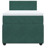 vidaXL Sommier à lattes de lit avec matelas Vert foncé 90x190 cm