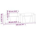 vidaXL Coussin de tête de lit Viana noir et blanc 193 cm similicuir