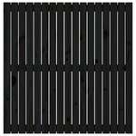 vidaXL Tête de lit murale Noir 108x3x110 cm Bois massif de pin