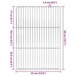 vidaXL Grille de barbecue Argenté 50 x 35 cm Acier inoxydable