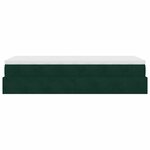 vidaXL Cadre de lit ottoman avec matelas vert foncé 90x200 cm velours
