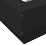 vidaXL Cadre de lit avec lumières LED noir 100x200cm bois d'ingénierie