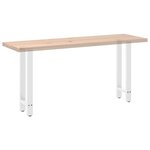 vidaXL Pieds de table console Blanc 2 pièces 28 x (72-73) cm Acier