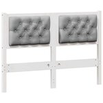 vidaXL Tête de lit Autre Blanc et gris clair 120 cm Bois massif en pin
