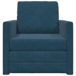 vidaXL Canapé-Lit Bleu 74 x 77 x 81 cm Velours