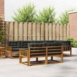 vidaXL Ensemble de canapés d'extérieur 7 Pièces Naturel et Anthracite