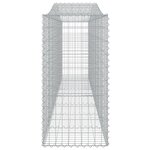 vidaXL Paniers à gabions arqués 7 Pièces 400x50x100/120 cm Fer galvanisé