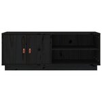 vidaXL Meuble TV Noir 105x34x40 cm Bois de pin massif