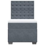 vidaXL Sommier à lattes de lit avec matelas Gris foncé 100x200 cm