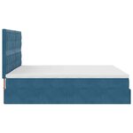 VidaXL Cadre de lit ottoman avec matelas bleu foncé 180x200 cm velours