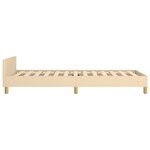 vidaXL Cadre de lit sans matelas avec tête de lit crème 80x200cm tissu
