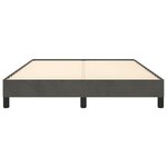 vidaXL Cadre de lit Gris foncé 140x190 cm Velours