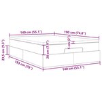vidaXL Cadre de lit ottoman avec matelas bleu foncé 140x190 cm velours
