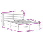 vidaXL Cadre de lit sans matelas 140x200 cm bois massif de pin