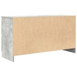 vidaXL Meuble TV gris béton 100x35x54 cm bois d'ingénierie