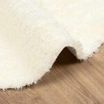 vidaXL Tapis shaggy à poils longs NAVARRA crème 160x160 cm polyester