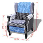 vidaXL Fauteuil avec design de patchwork Tissu