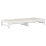 vidaXL Lit coulissant Blanc 2x(90x200) cm Bois de pin massif