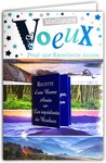 Carte meilleurs vœux excellente année livre recette du bonheur avec enveloppe