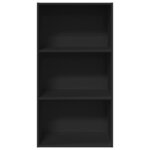 vidaXL Bibliothèque noir 60x30x114 cm bois d'ingénierie