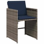 vidaXL Ensemble de salle à manger pour jardin 9 Pièces Gris polyrotin