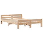 vidaXL Lit bibliothèque sans matelas 160x200 cm bois massif de pin