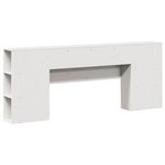 vidaXL Tête de lit avec rangement blanc 180 cm bois massif de pin
