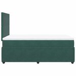vidaXL Sommier à lattes de lit et matelas Vert foncé 120x200cm Velours