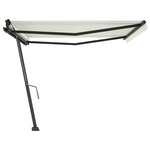 Vidaxl auvent manuel rétractable sur pied 400x350 cm crème