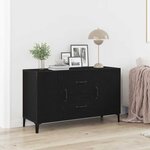 vidaXL Buffet avec tiroir Noir 100 x 36 x 60 cm Bois d'ingénierie