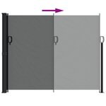 vidaXL Auvent latéral rétractable anthracite 160x500 cm