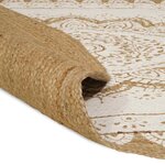 vidaXL Tapis en Jute Floral Naturel 100 x 152 cm Jute