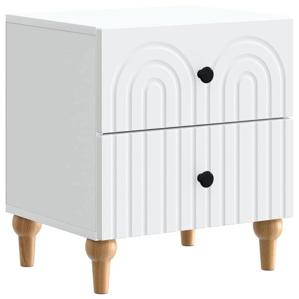vidaXL Cabinet de chevet Blanc 43 x 34 5 x 48 cm Bois d'ingénierie