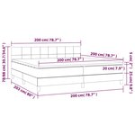 vidaXL Sommier à lattes de lit avec matelas LED Bleu foncé 200x200 cm