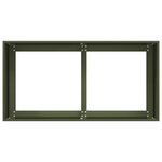 vidaXL Jardinière vert olive 80x40x40 cm acier laminé à froid
