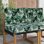 vidaXL Coussin de canapé d'extérieur 2 Pièces Motif feuille Polyester