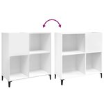 vidaXL Armoire à disques blanc 84 5x38x89 cm bois d'ingénierie