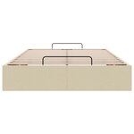 vidaXL Cadre de lit ottoman sans matelas crème 120x200 cm tissu