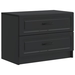 vidaXL Cabinet de chevet Noir 62 x 34 5 x 44 5 cm Bois d'ingénierie
