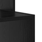 vidaXL Bureau d'Ordinateur en Chêne Noir Chêne Noir Bois d'ingénierie  MDF