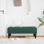 vidaXL banc avec coussin Vert foncé 113 x 57 x 39 cm Velours