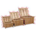 vidaXL Boîte de rangement 3 Pièces Bambou